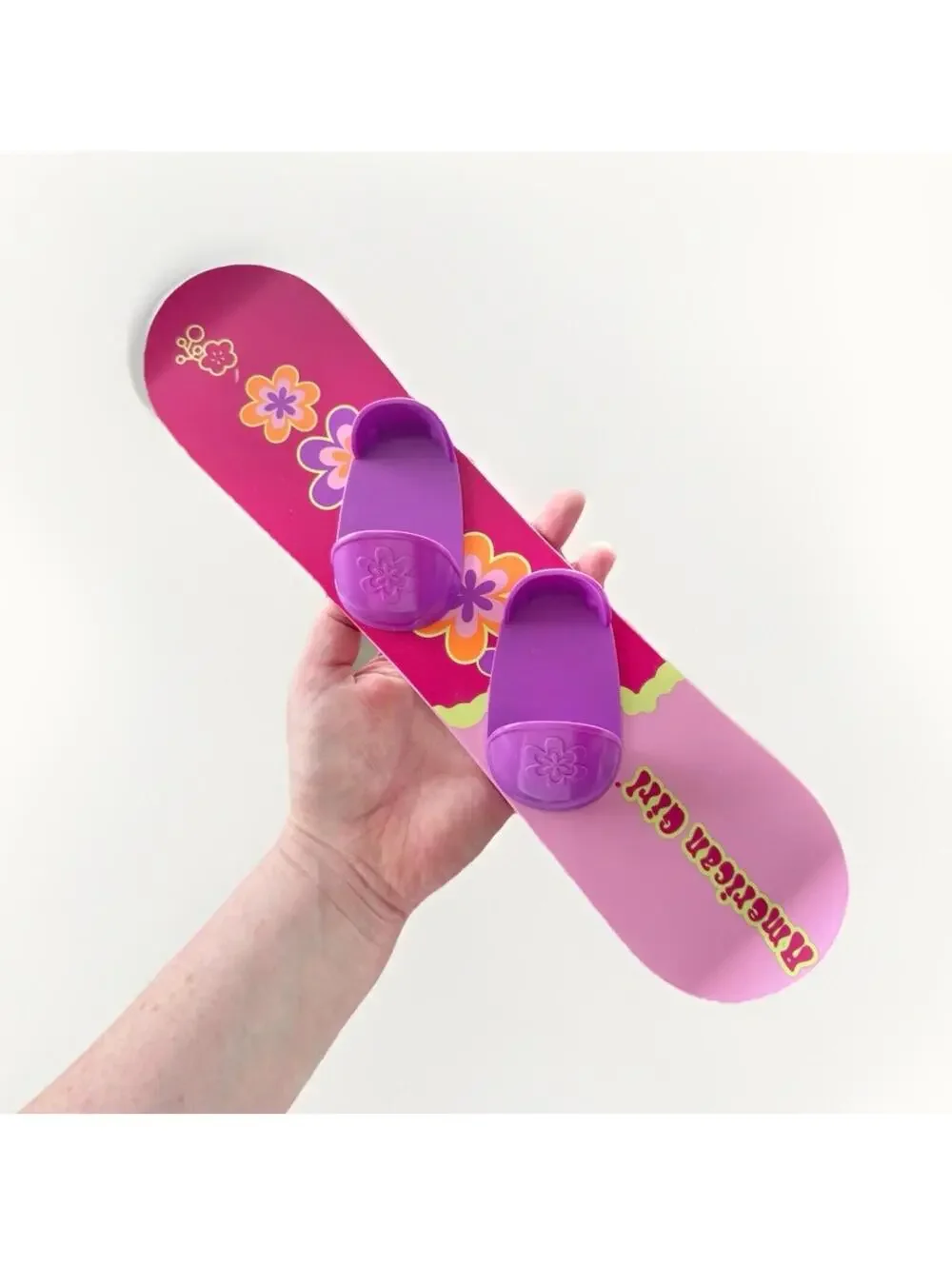 (RF) American Girl AG Snowboard Pink with Flowers 18 inch Doll Accessory Retired